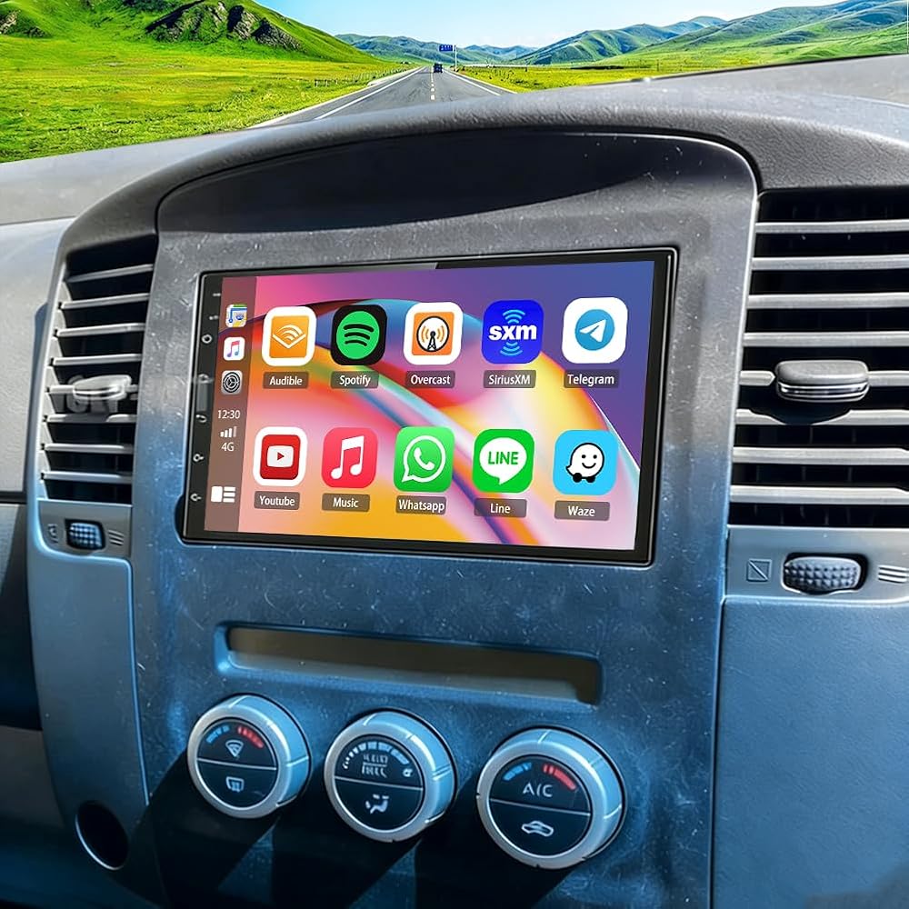 8+256G Double Din Radio Stereo for Nissan Navara 2001-2011 with Wireless Carplay & Android Auto,7 Inch Android 15 Car Audio Receiver GPS Navigation Unit with Bluetooth Head Unit WiFi SWC