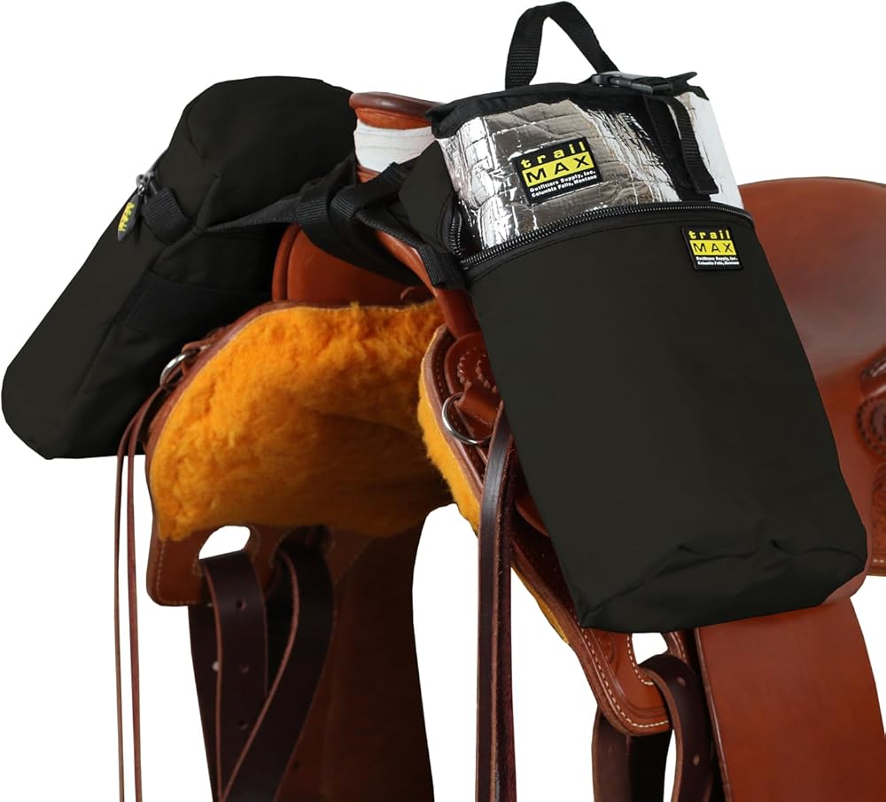 TrailMax Large Horn Saddle Bags; Horn Saddle Bags for Horses; Trail Riding Saddle Bags for Western & Endurance Saddles; Double-Stitched, 600-Denier Poly Saddle Bags