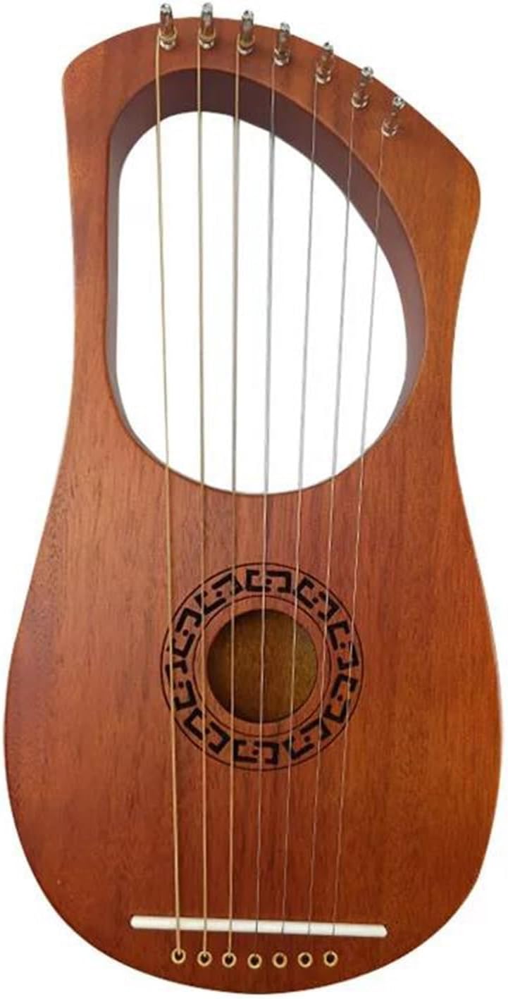 Lyre Harp Set 19 String Lyre Harp Wood Harp Metal String Instrument Included Mahogany Cloth Harp String Metal(16)