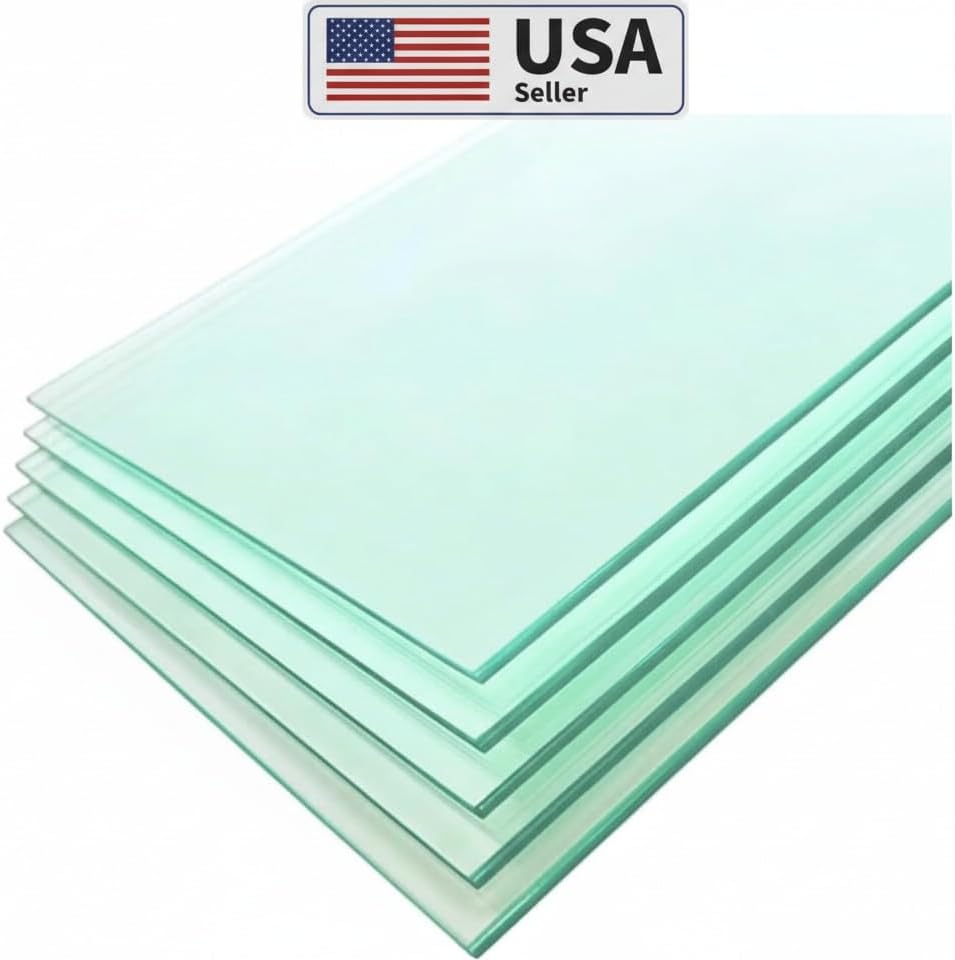 WISDOMFUR 5-Pack Tempered Glass Shelf Panels – 14