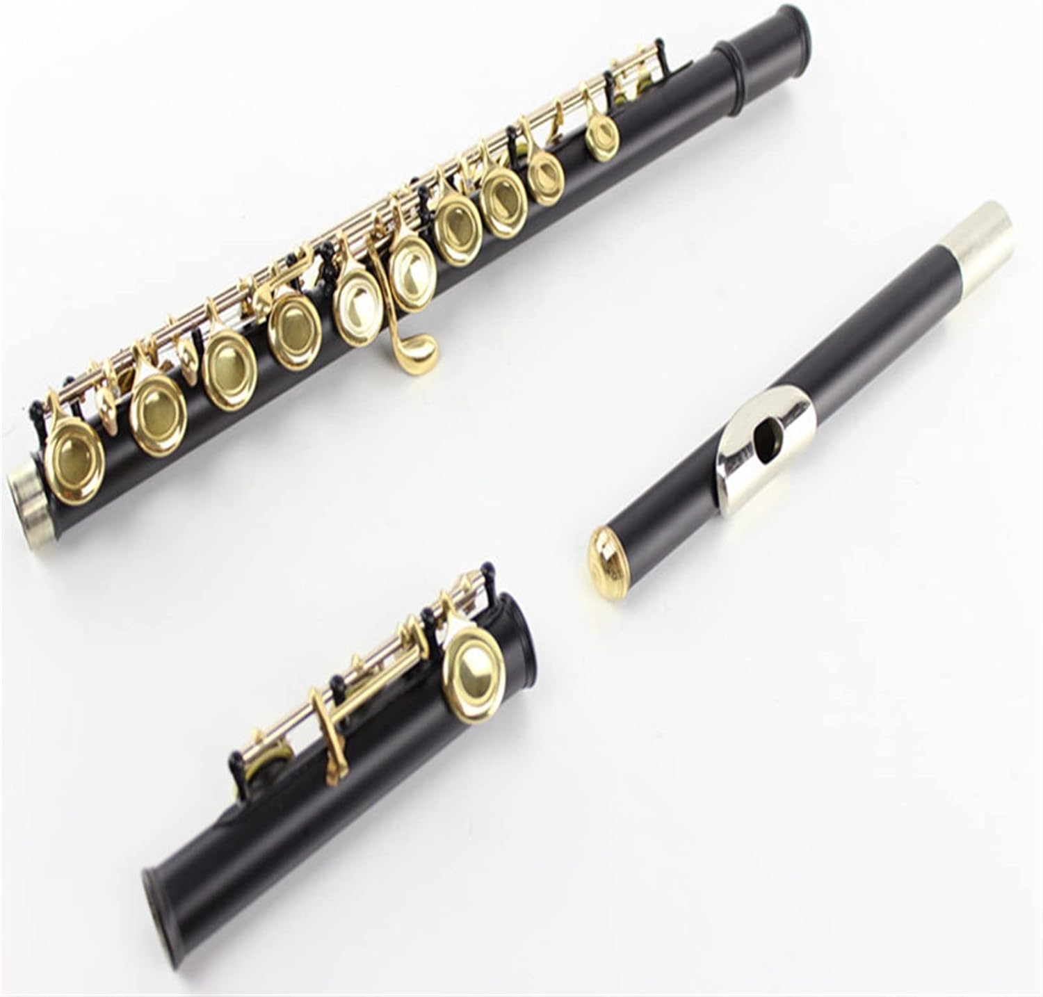 Flute Kit Wind Instrument Color Flute 16 Hole Closed Hole C White Copper B Tail E Key Black Flute Intermediate Flute