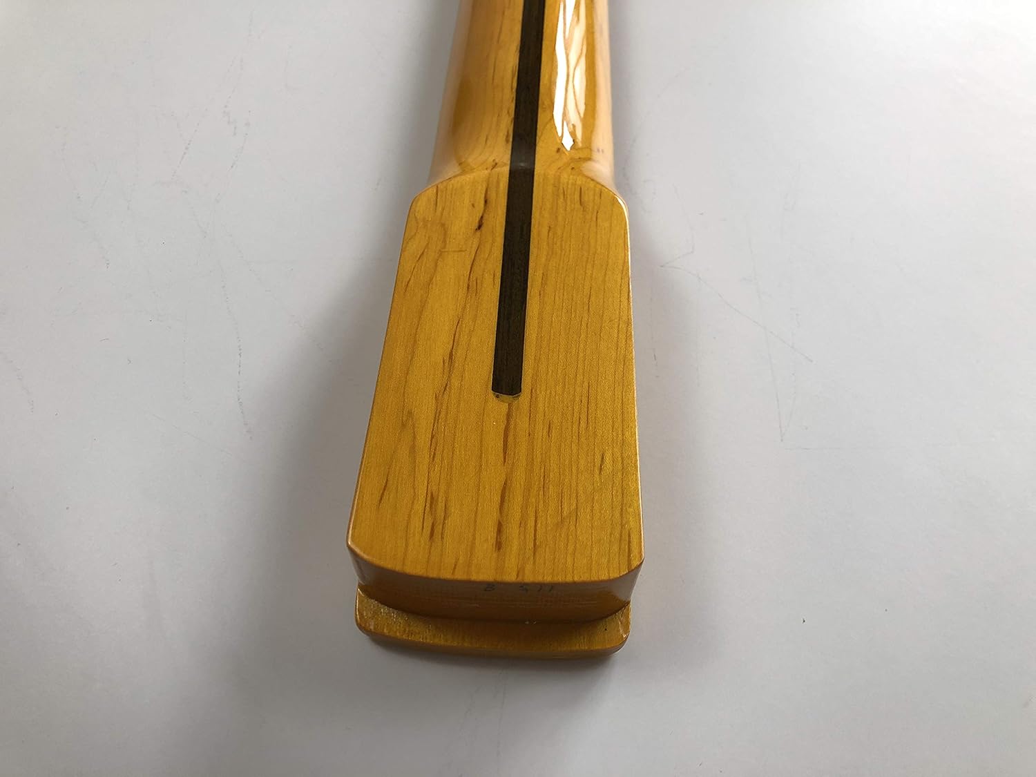 Reverse head Electric guitar Neck 22 frets Maple Fingerboard Dot Inlay Locking Nut Yellow gloss DIY