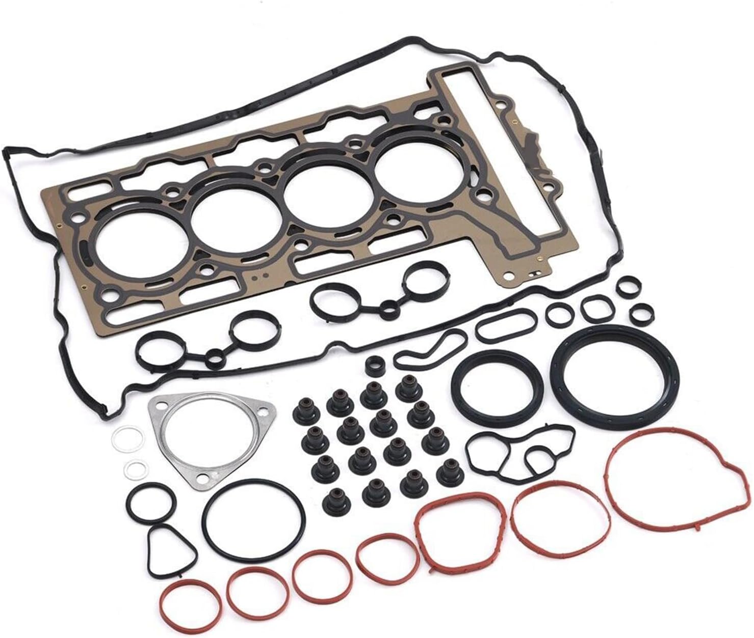 Engine Overhaul Gasket Seals Kit 11127586908 for Mini Cooper S JCW R55 R56 R57 2007-2012 N14B16 1.6T Turbo – Restores Sealing Integrity Prevents Oil/Coolant Leaks Reduces Overheating Risks