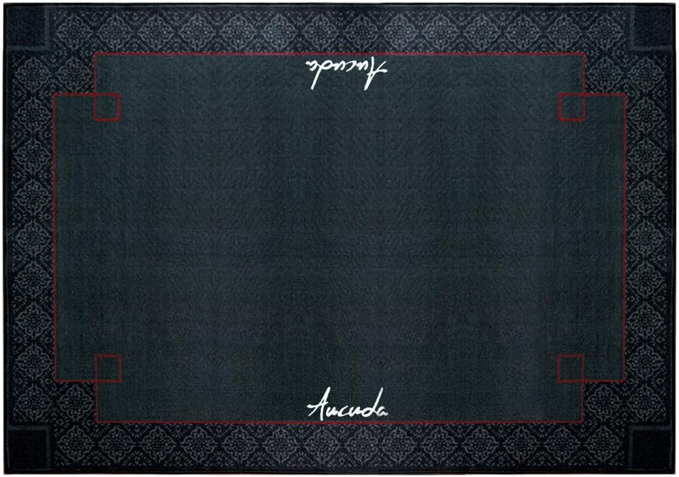 Aucuda Medal Drum Rug 4x6ft Drum Mat Outdoor, Tightly Woven Fabric Cool Drum Set Carpet with Non-Slip Grip Bottom, Electric Drum Accessories for Bedroom, Studio, Apartment, Soundproof, No Crease.