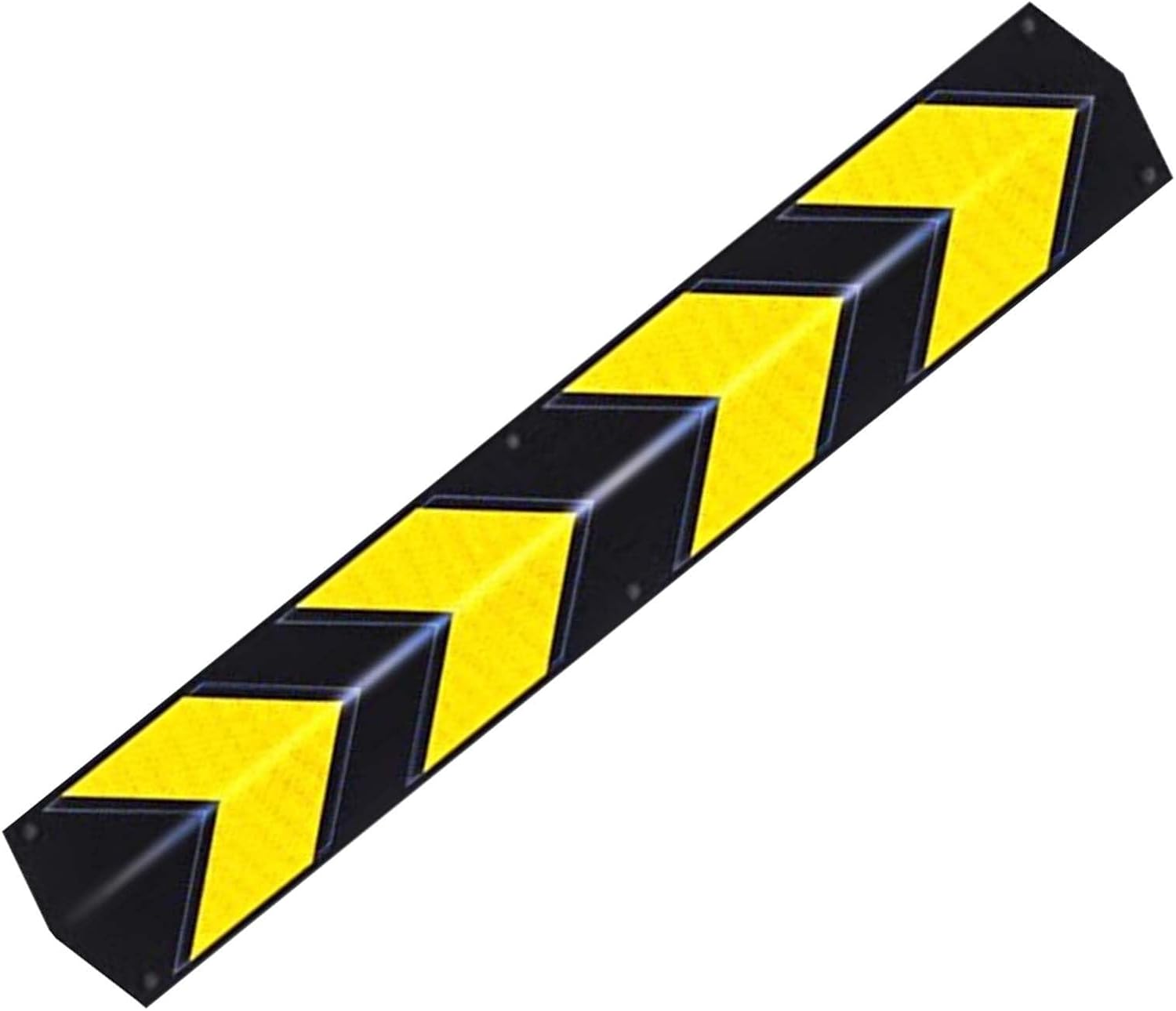 Garage Wall Protector Garage Wall Protector，Reflective Rubber Wall Corner Guard Screw Installation for Garage Parking Car ﻿ ﻿ ﻿(47.2 x3.93x0.39 in)