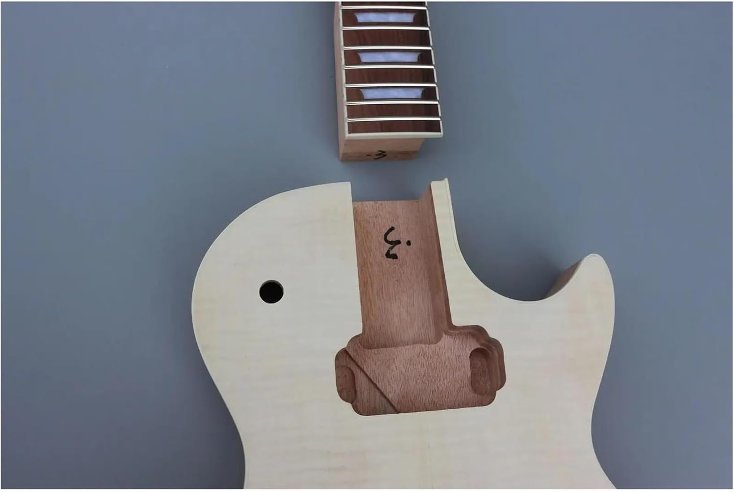 Guitar Body Guitar Replacement Parts Unfinished Electric Guitar Kit Guitar Body & Neck 22 Fret Rosewood Fretboard