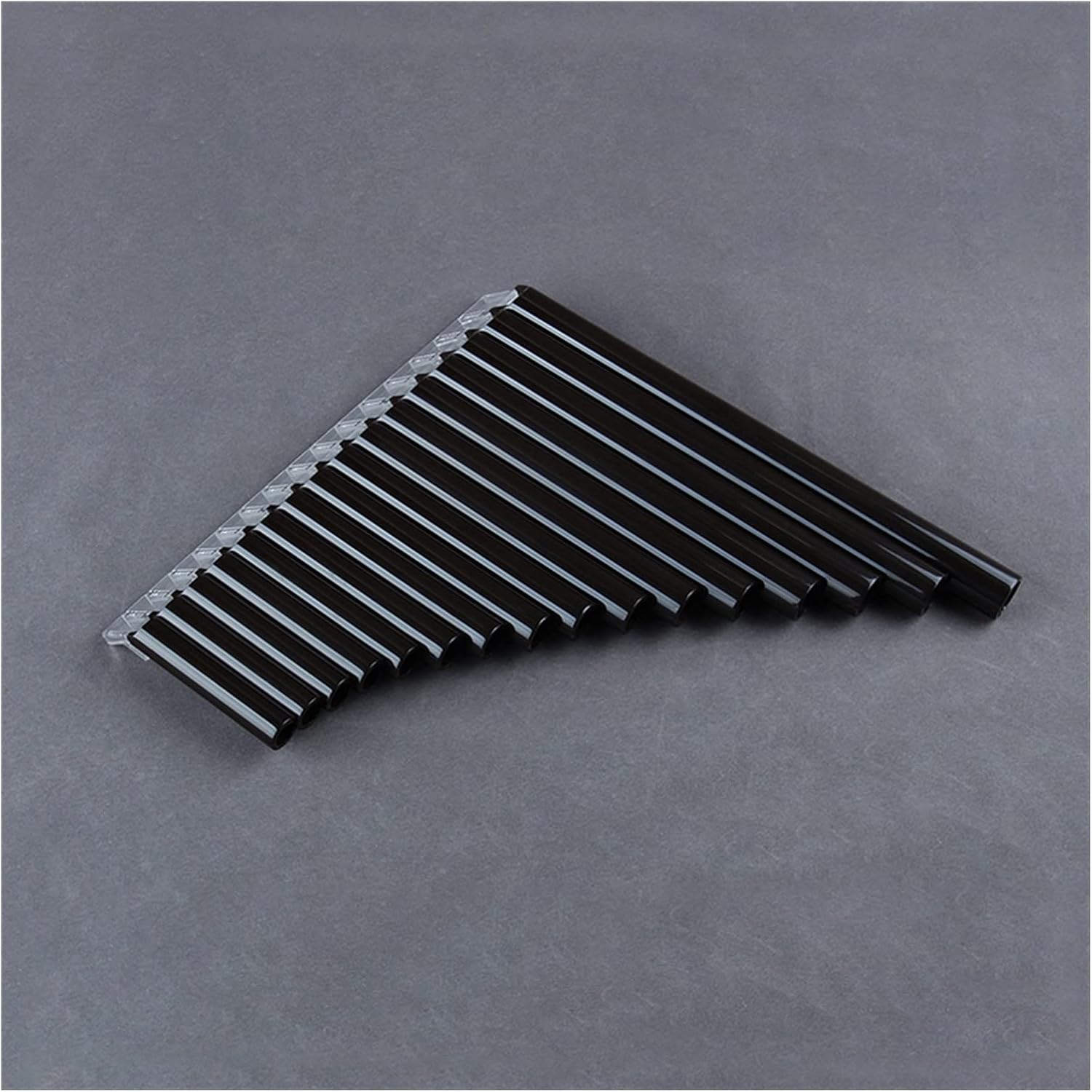 16 Pipes C Key Pan Flute Pan Pipes Woodwind Instrument Bamboo Pan Flute (Color : Black)