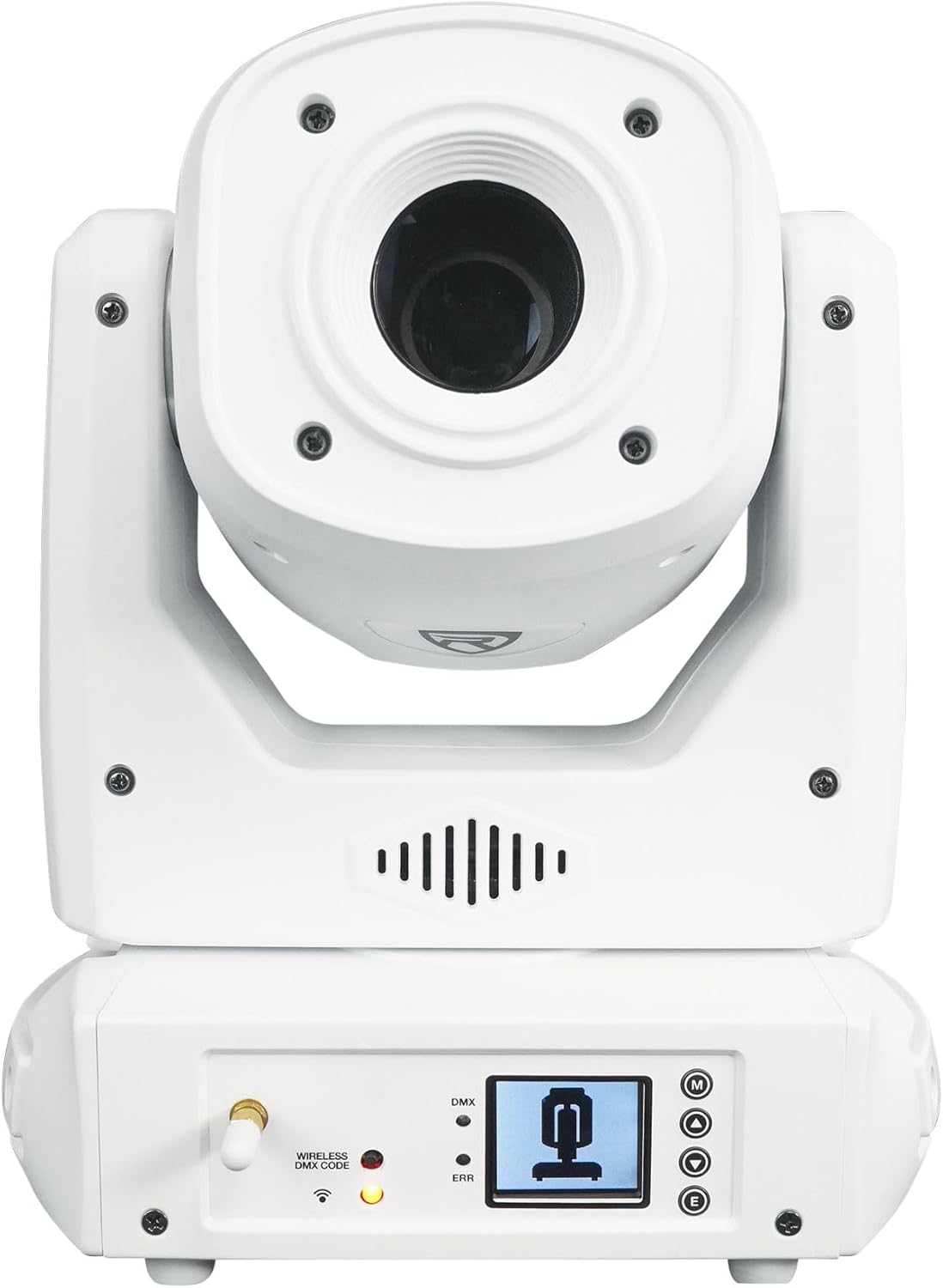 Rockville Rock SPOT 260W White Moving Head Light, Wireless DMX, Prism Effect, GOBO Overlay, Zoom Focus, for DJs, Clubs, and Stage Productions, 2-Piece