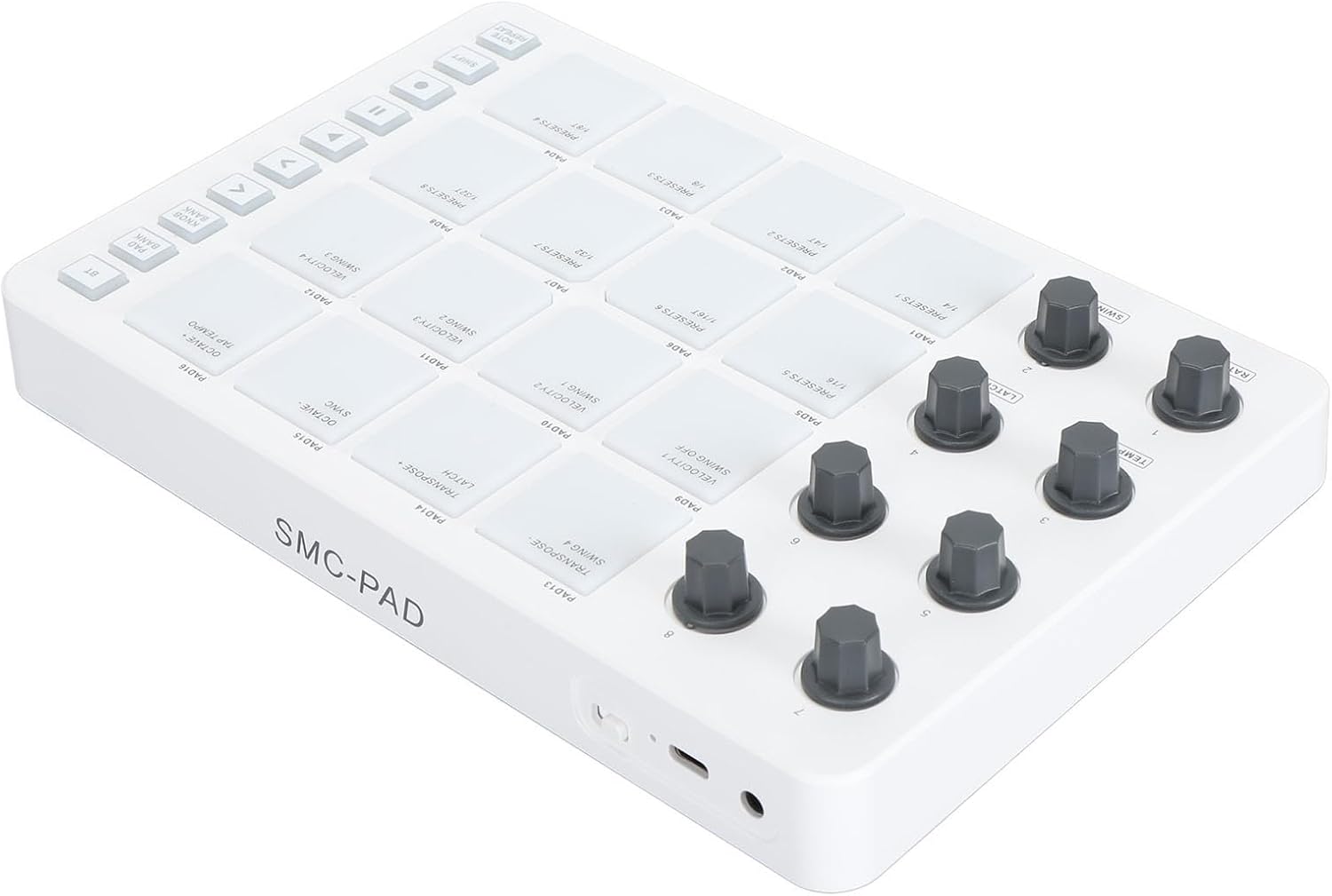 MIDI Controller, with 16 RGB Drum Pads, 8 Rotating Knobs, USB Beat Maker Machine for Music Production
