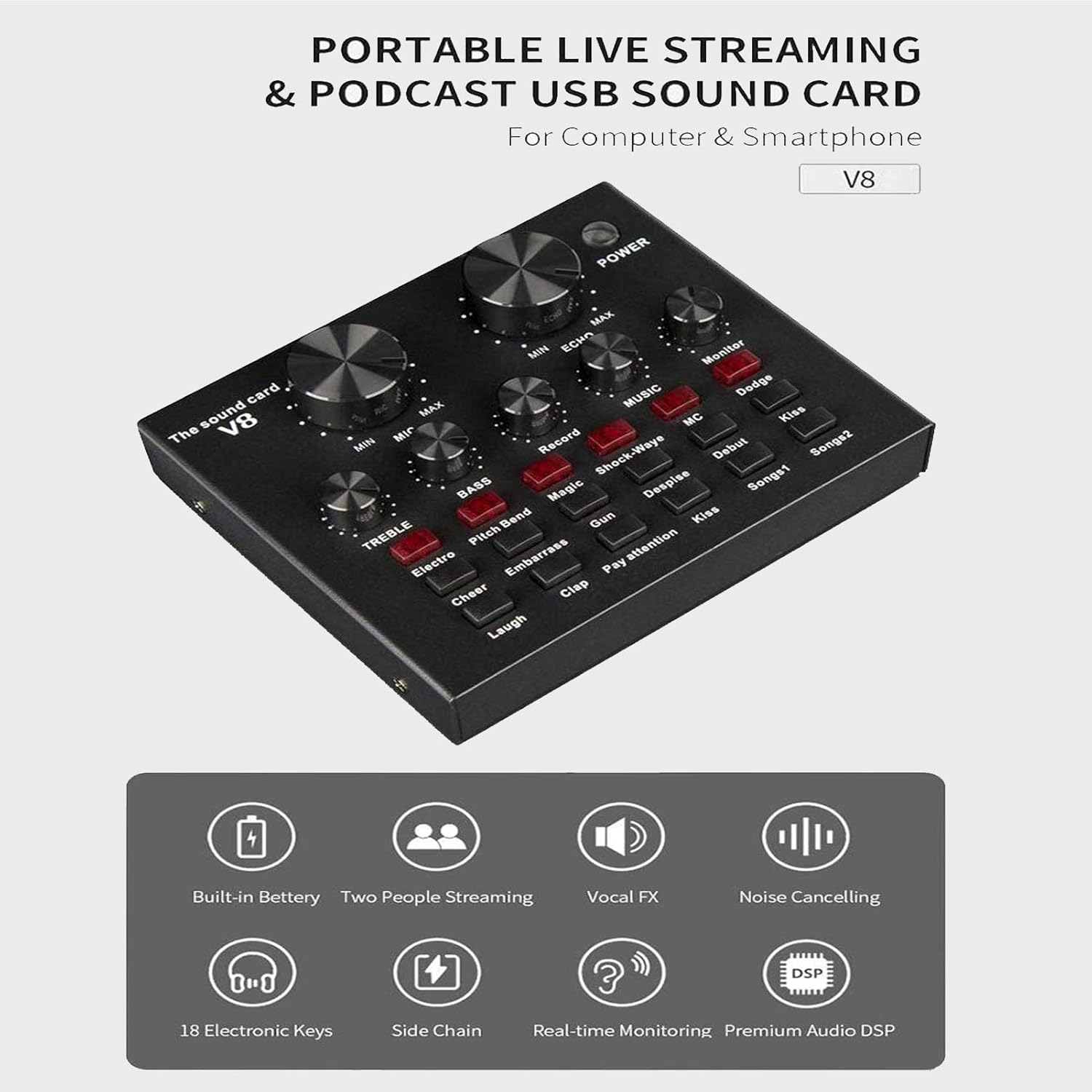 USB Microphone Set,Adjustable Mic Suspension Scissor Arm,Condenser Microphone Bundle,BM800 Sound Card Set,for Music Recording Audio Recording Live Streaming