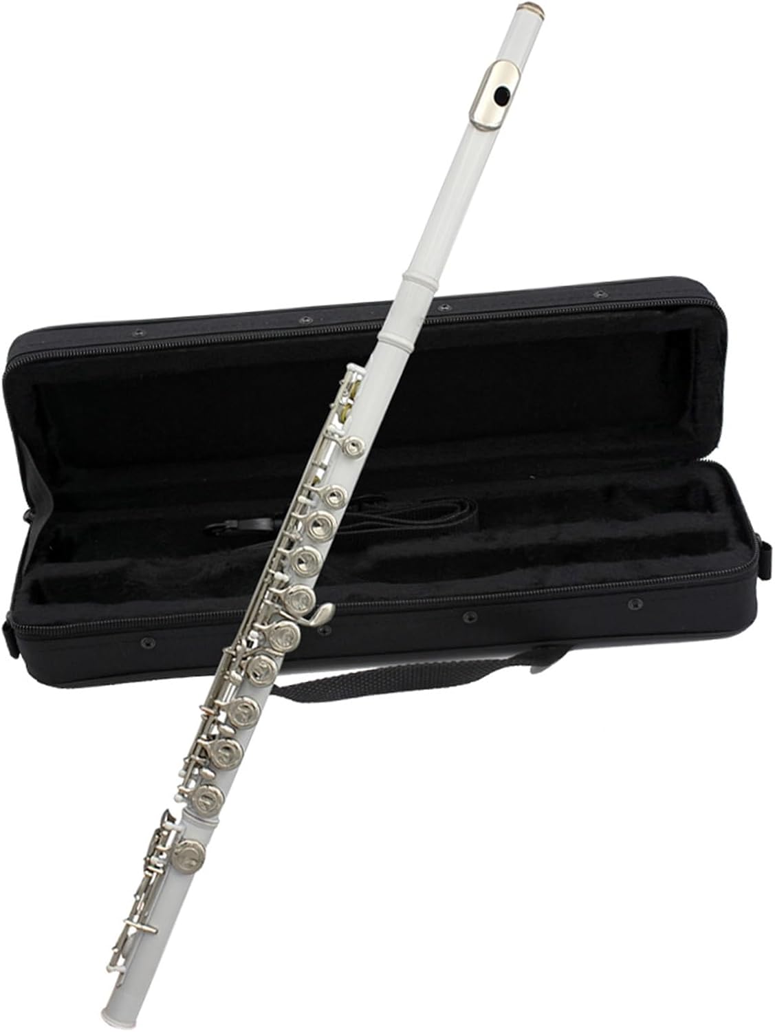 Flute 16 Close Holes C Key Flute Silver Plated Concert Flute with E Key Woodwind Instrument Flutes Musical Instruments (Color : Purple)