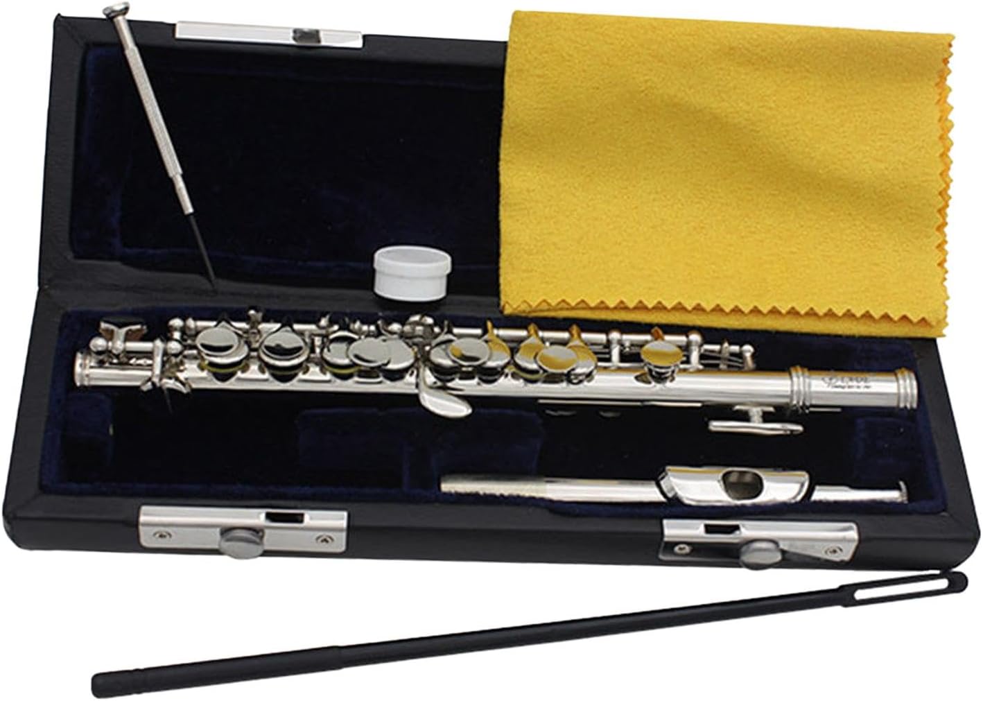 C Key Piccolo, Lightweight Easy to Play Wind Instrument, 16 Hole Flute for Stage Performance Practice, Classroom, Beginner, Silver