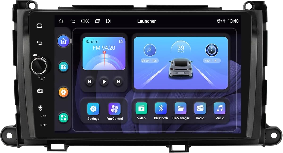 JOYING Car Radio for Toyota Sienna 2011-2014 Android 13 Head Unit 9 Inch Touch Screen Car Stereo with Carplay & Android Auto, GPS Navigation, Bluetooth, SWC, AM/FM Radio(JY-TT176N8)
