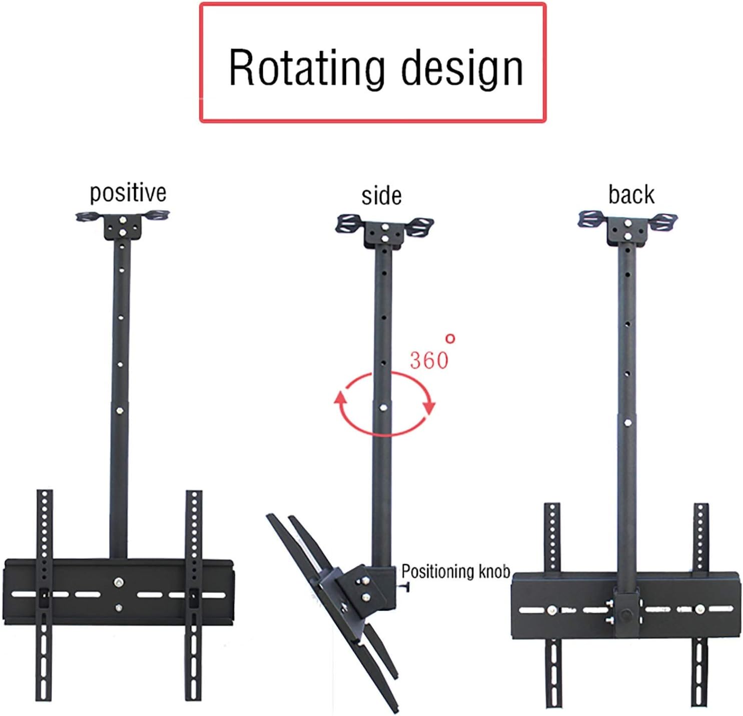 tv Wall Mount' TV Stand,Tv Wall Mount Ceiling TV Mount, Adjustable Tilt Swivel TV Bracket, with Loading 110 Lbs, Ceiling TV Mount Bracket Apply to Shopping Mall/Workplace/Street Sh