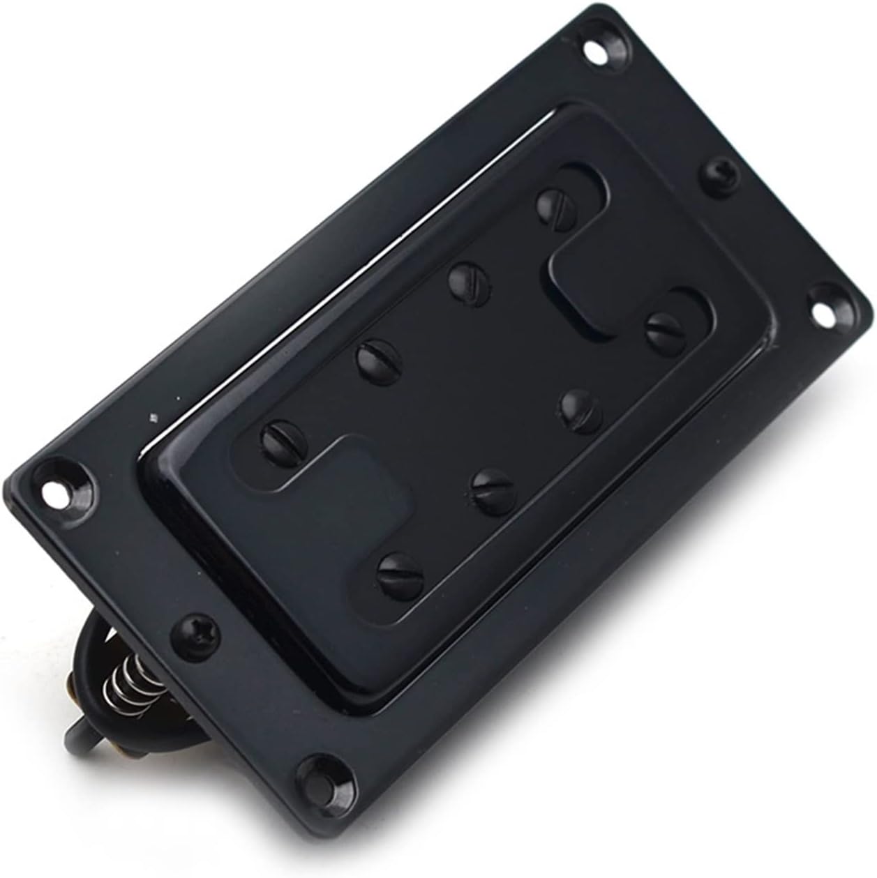 Guitar Pickups Humbucker Pickup Neck/Bridge Pickup Black Mini Two Line Electric Bass Guitar Parts (Color : Neck)