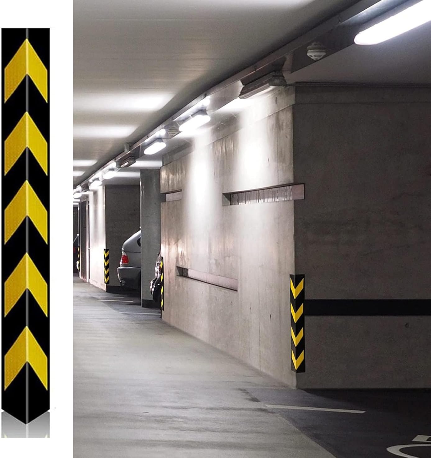 RcIdos Garage Wall Protector Foam Wall Corner Guards，Rubber Corner Shield Protection Bar Car Door Bumpers for Parking Lot, Warehouse Long 60/80/100/120cm (Size : 31.5x3.9x0.3in/80x10x0.8cm)