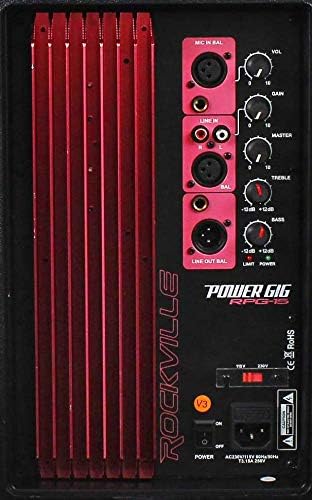Rockville RPG15 Power Gig Pair 15-in Powered Active DJ PA Speakers 1000-Watt Peak/250-Watt RMS Each 2-Way Flyable M8 Threading 35Hz-20kHz 2-Piece