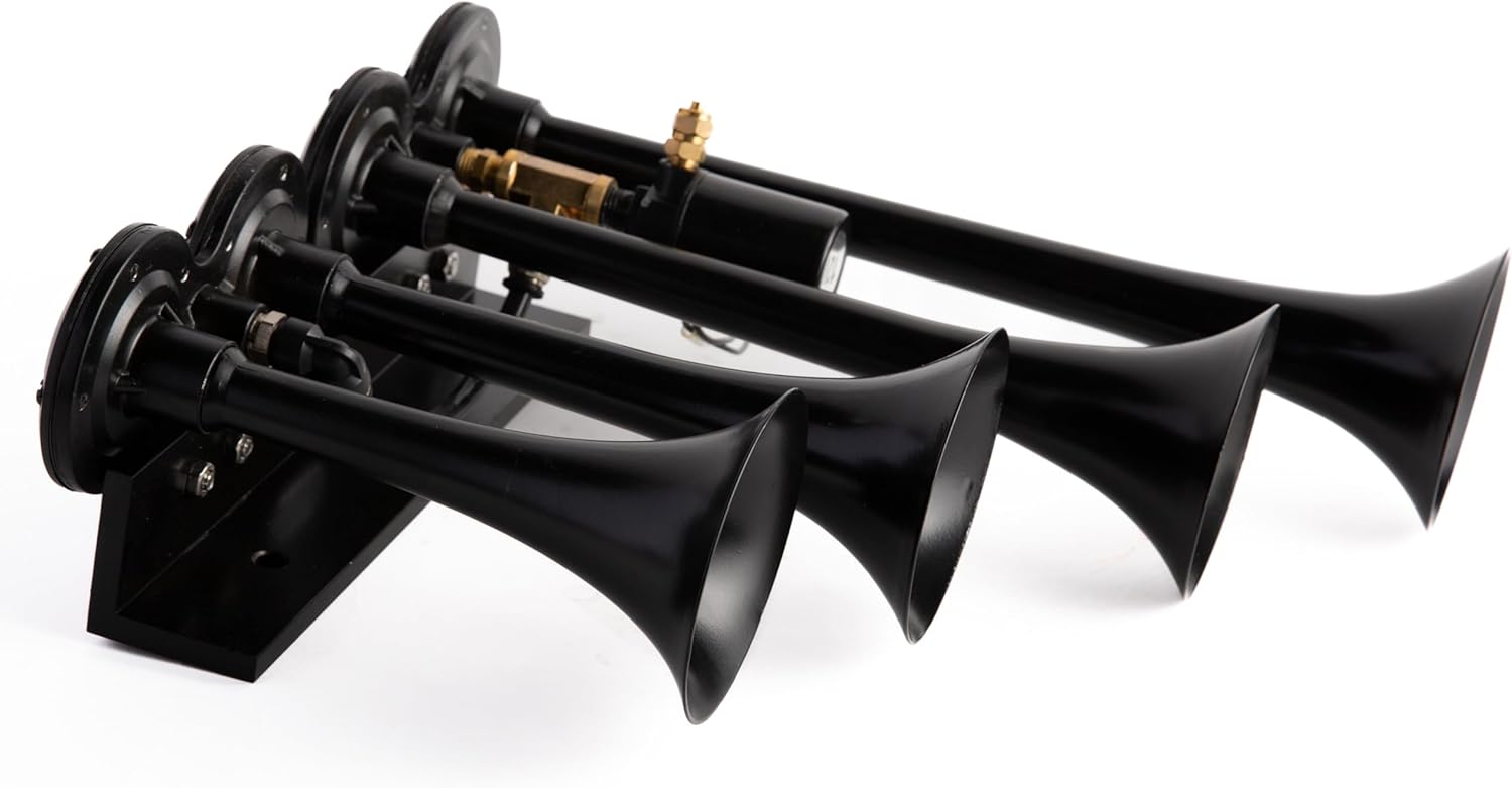 Four trumpet loud horn V003A/V003AB (Black)