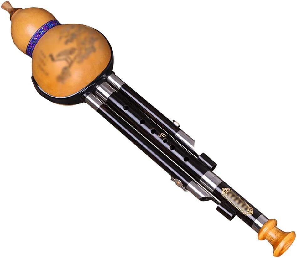 Mobkid Ebony Cucurbit Silk Removable Cucurbit Silk Chinese Wind Instrument Suitable for Adults Children and Beginners (Color : Yellow, Size : B-Flat)