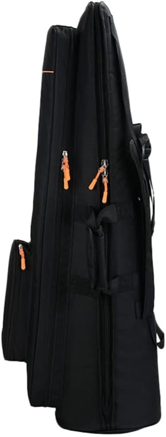 Vaguelly Tenor Trombone Bag, Oxford Waterproof Tenor Bass Trombone Gig Bag Backpack with 16mm Padding, 2 Front Pocket, Trombone Carrying Bag, Black