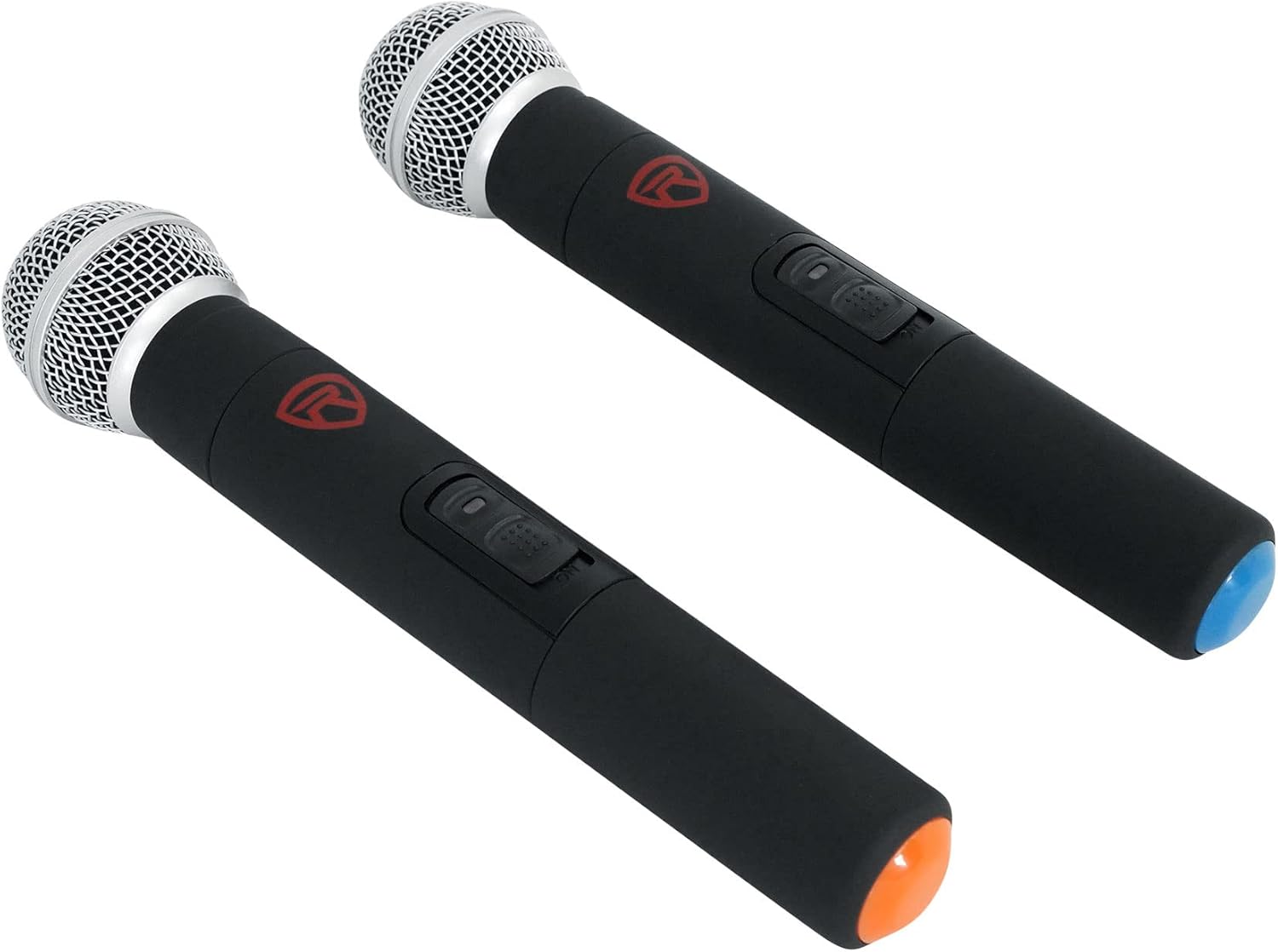 Rockville RWM71U Dual UHF Wireless Handheld Microphone System, Metal Receiver, 400ft Range, Auto Sync, LCD Display, XLR + 1/4