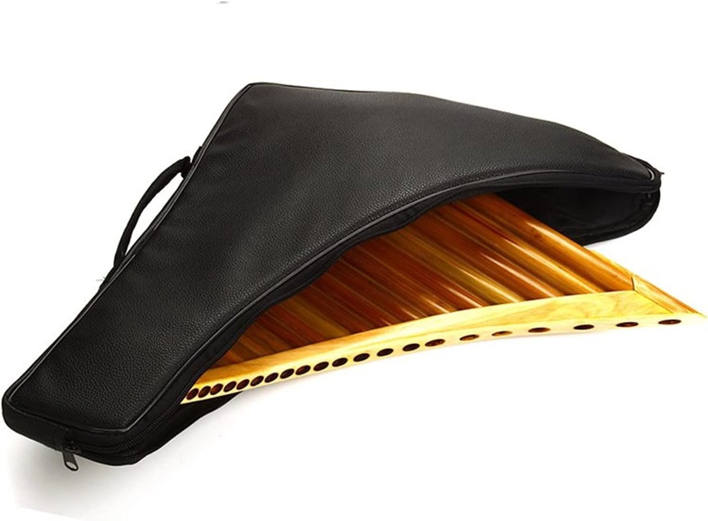 Chinese Traditional Musical Instrument 22 Pipes Pan Flute G Key Woodwind Bamboo Handmade (Color : Right)