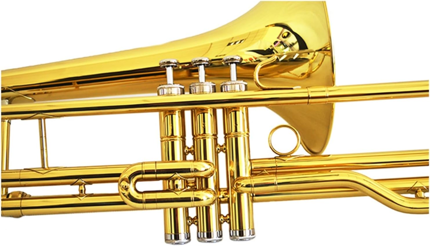 Adult Trombone Instrument C Key Trombone Lacquered Brass Three Bowstring Instrument