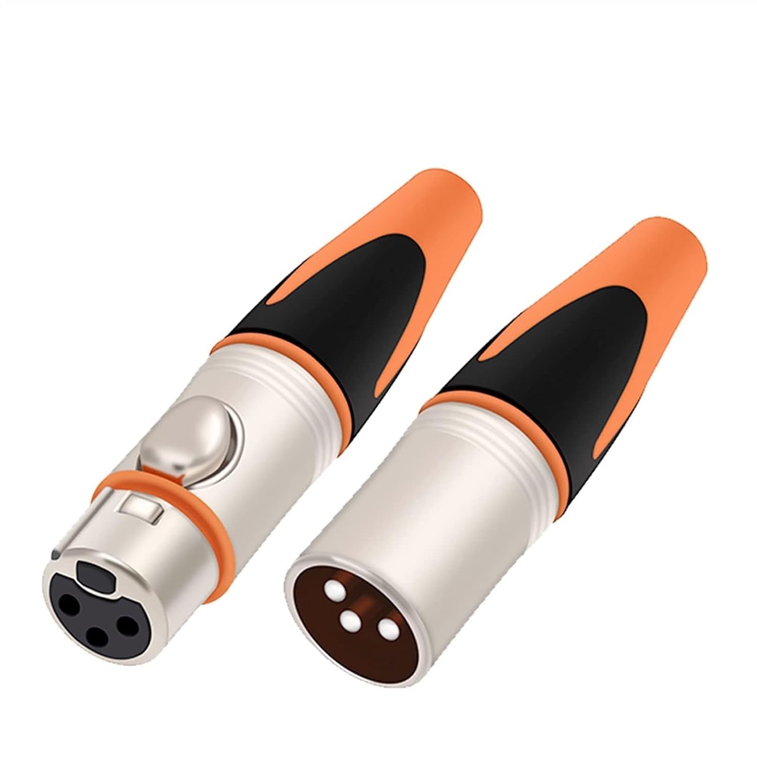 X L R Plug 3Pin Metal X L R Adapter Female/Male Microphone Connector Plug Straight Balanced Socket 10Pcs (Color : 10xF 3P)