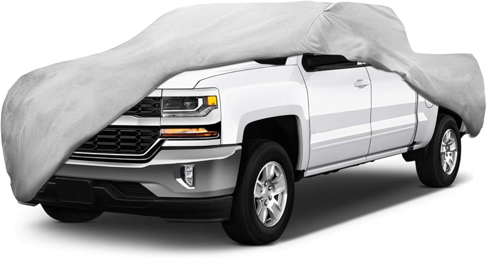 Motor Trend Custom Fit Truck Cover for Chevrolet Chevy Silverado 1500 2008-2018, Heavy Duty Car Cover Waterproof All Weather, Indoor Outdoor Heavy Duty Car Cover for Automobiles, Winter Storage