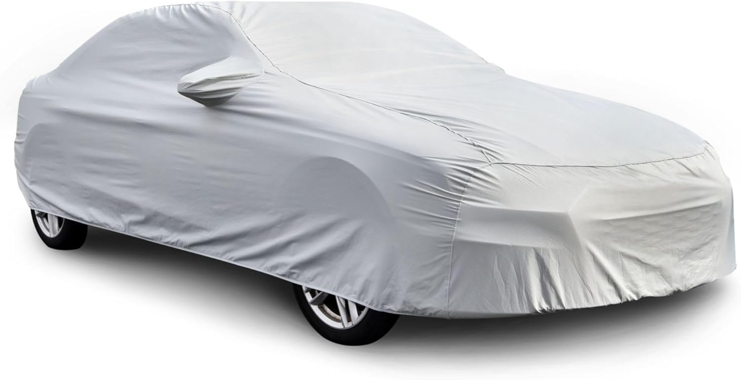 Budge TrueFit Plus Custom Car Cover Fits Subaru WRX STi (with Spoiler) 2015-2022, Automotive Full Exterior Indoor Outdoor Car Cover, Waterproof All Weather Rain Snow UV Sun Hail Protector