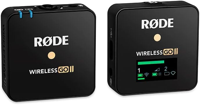 Rode HS2 Headset Microphone - Black & Wireless GO II Single Channel Wireless Microphone System