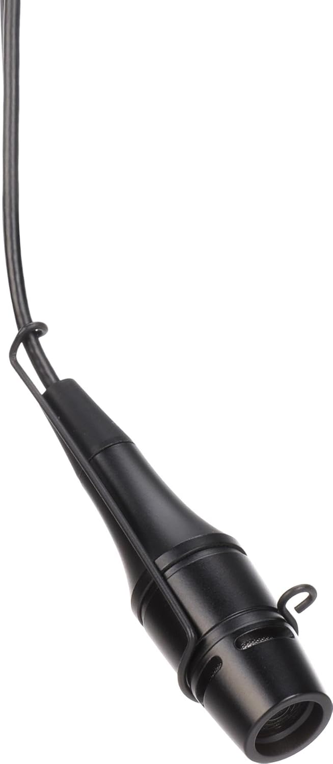 Shure Centraverse CVO Installed Sound Overhead Microphone - Black, Cardioid Condenser Mic with 25-Foot XLR Cable, Snap-fit Windscreen and Wire Aiming Hanger (CVO-W/C)