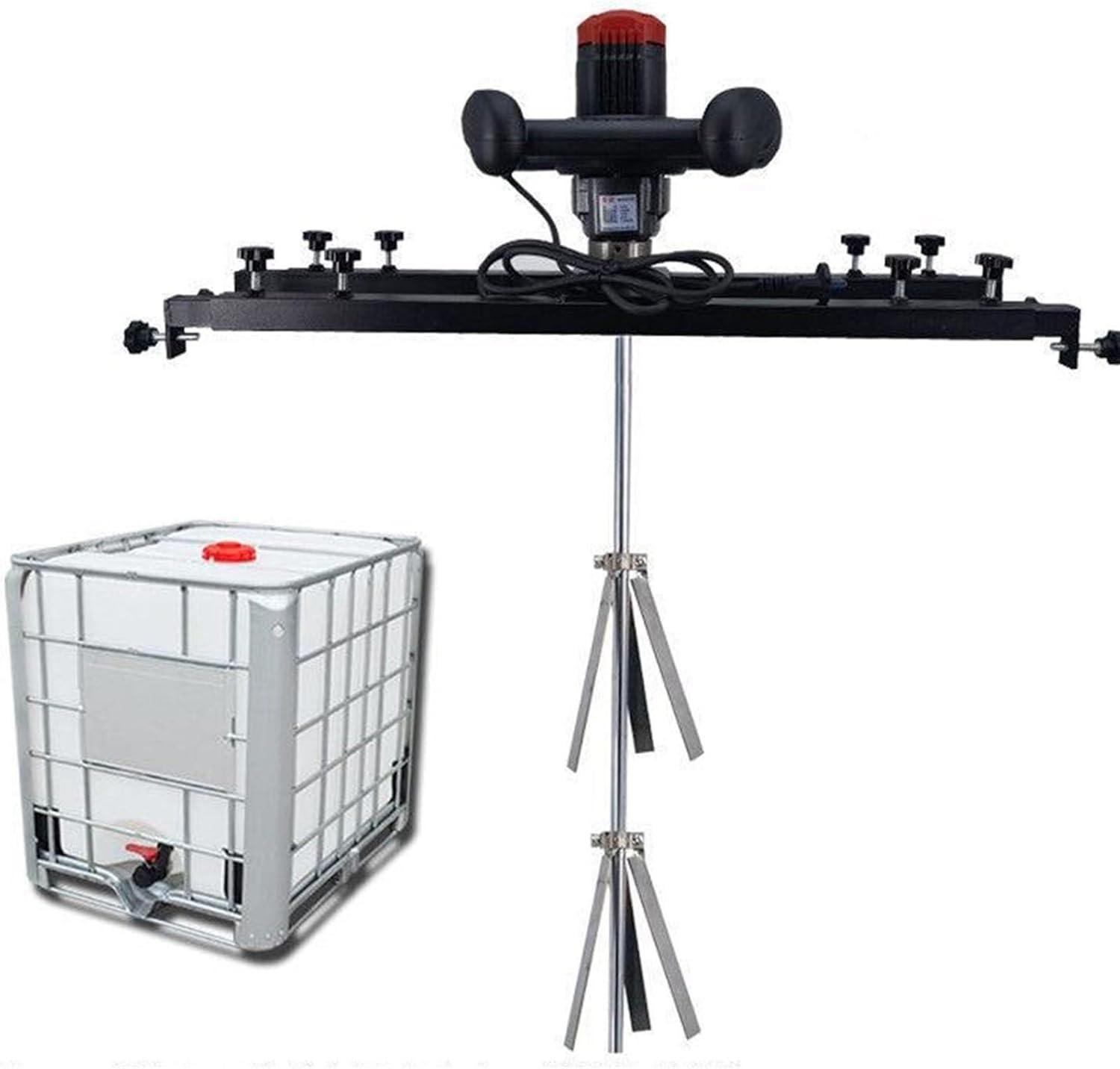 Paint Mixer,3280W Electric Tank Mixer Machine,Commercial Barrel Drum Stirrer with Support Hanger,Folding Propeller,for Ink Dissolver Agitator