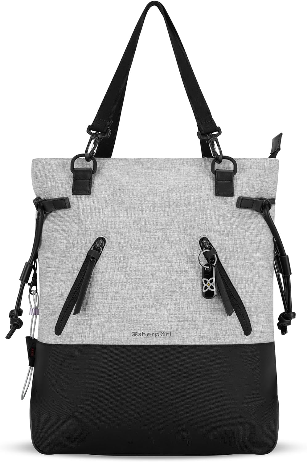 Sherpani Tempest, Anti-Theft Convertible Backpack, Teacher Tote Bag, Travel Backpack for Women, Fits 15 Inch Laptop, Travel Gift (No Sleeve) (Sterling Lite)