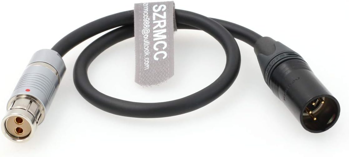 SZRMCC XLR 4 Pin Male to Fischer 2 Pin Female Power Cable for ARRI Alexa XT SXT Cameras