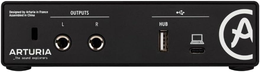 Arturia MiniFuse 1 Portable USB-C Audio Interface, Black w/Pig Hog PHM10 8mm XLR Microphone Cable and Liquid Audio Polishing Cloth