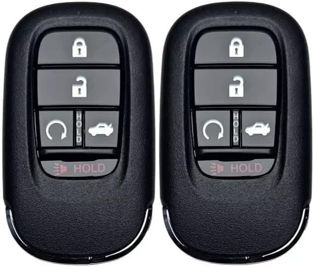 Set of Two 5 Button Remote Keyless Entry Smart Key Replacement for Honda Civic 2022 - 2024 FCC ID: KR5TP-4 IC: 7812D-TP-4 Part Number: A3C0161660000, 72147-T20-A11