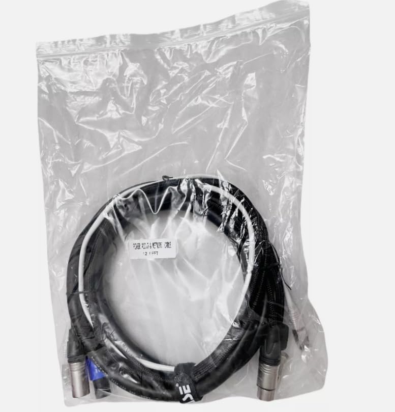 LASE 12 Ft TRIAMESE Power Audio Data Combo Cable for Line Array Powered Speaker