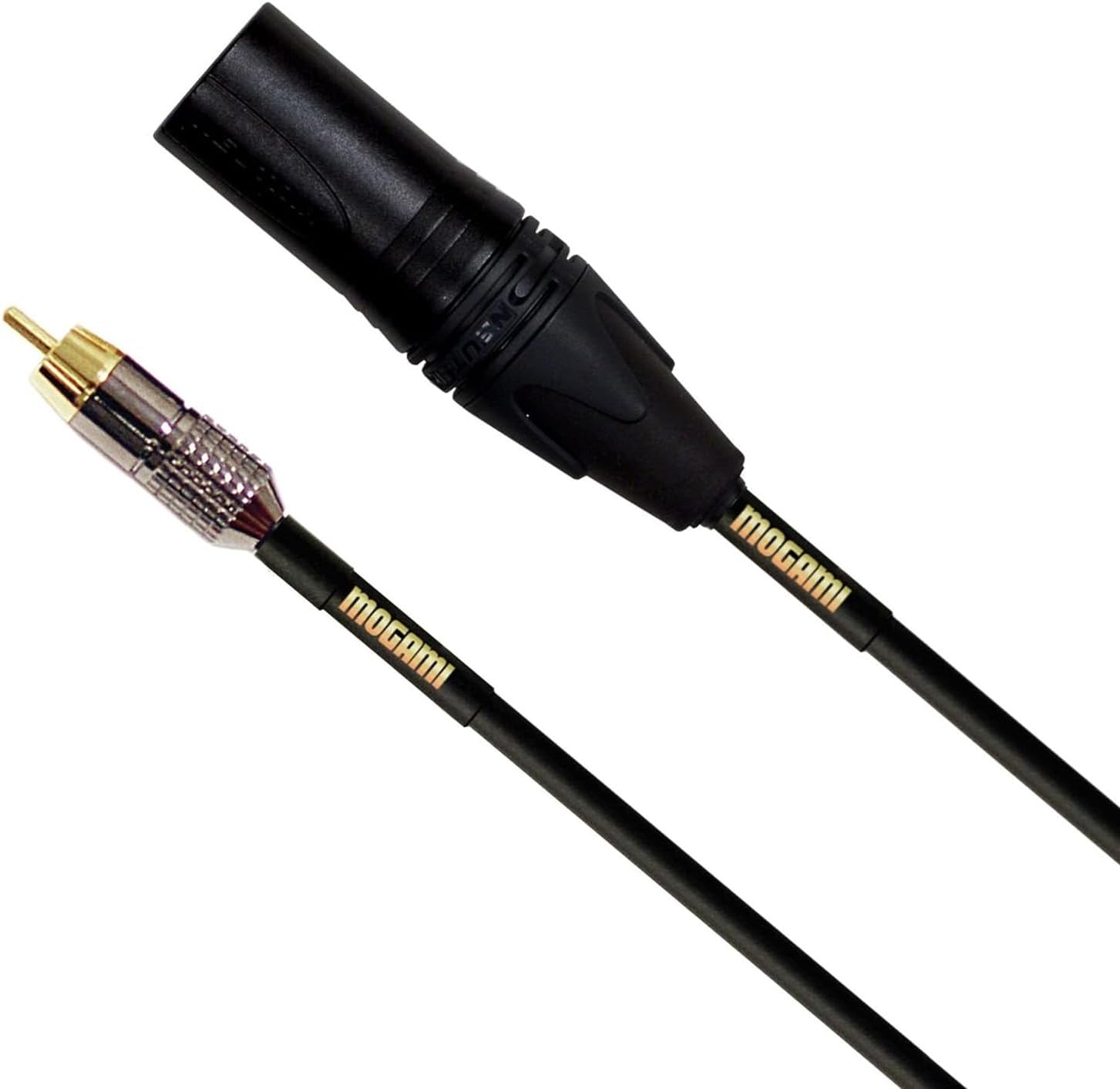 Mogami GOLD XLRM-RCA-06 Unbalanced Audio Adapter Cable, RCA Male Plug to XLR-Male, Gold Contacts, Straight Connectors, 6 Foot