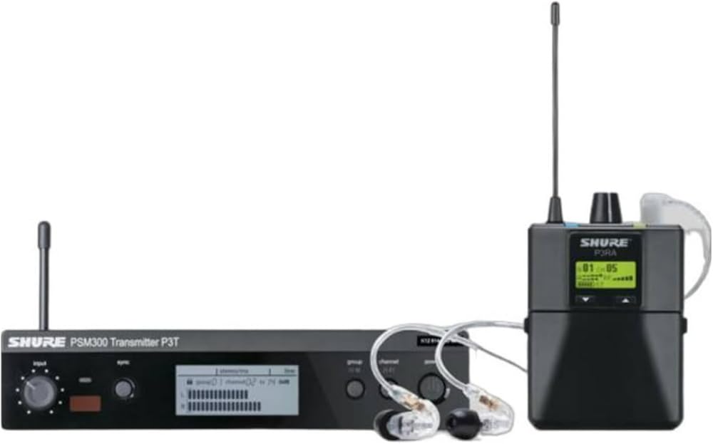 Shure PSM300 P3TRA215CL Pro Wireless in-Ear Personal Monitoring System with SE215-CL Earphones - H20 Band