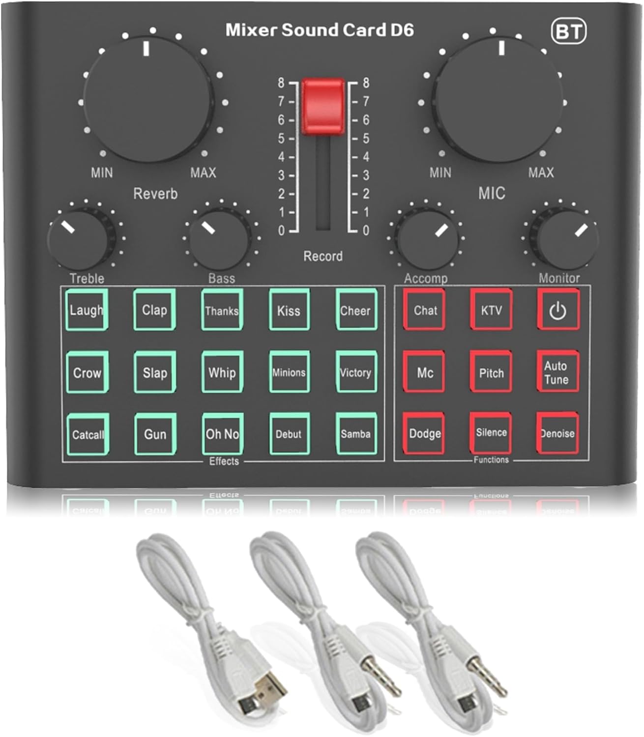 Sound Card Kit BM800 Microphone Professional Condenser Bluetooth Wireless MIC Sound Card with Ring Fill Light Cantilever Bracket Live Streaming Studio Setup for Recording Music