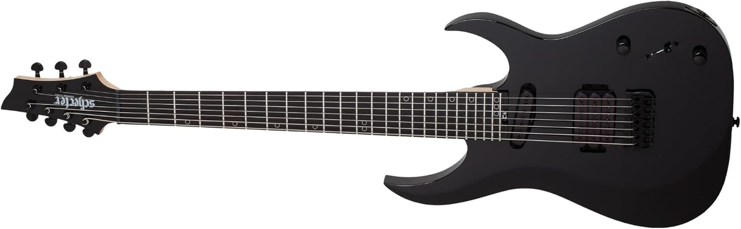 Schecter Sunset-7 Triad 7-string Baritone Electric Guitar - Gloss Black