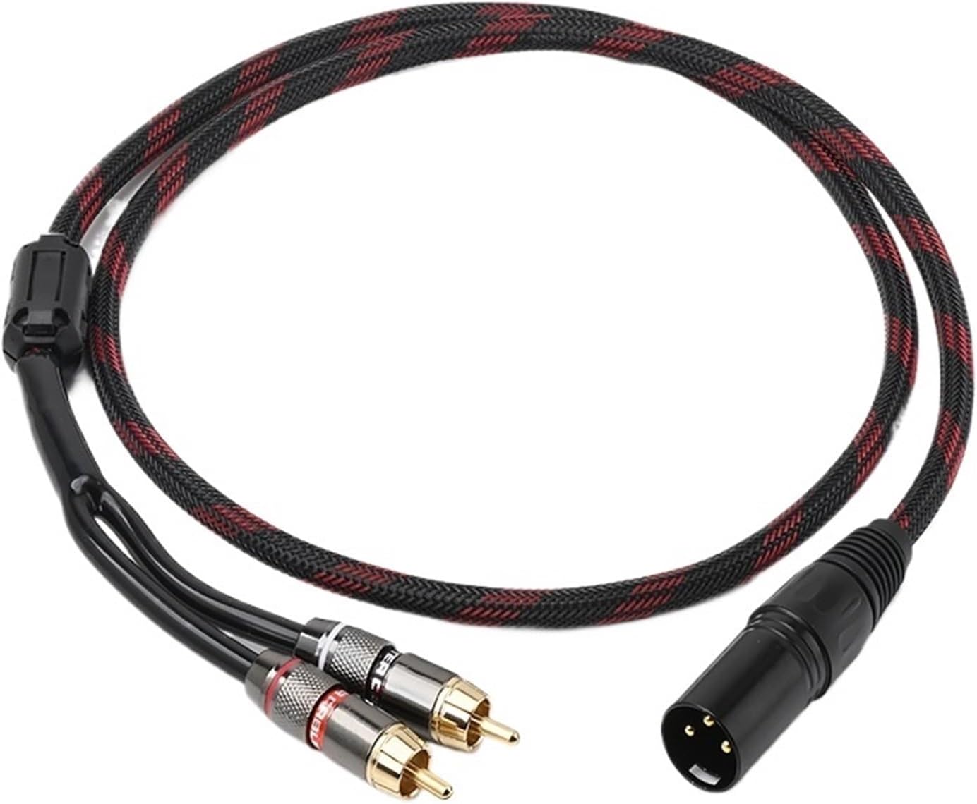 HiFi XLR to 2RCA Cable for Microphone Hi-end 6N OFC XLR Male Jack to Dual RCA Adapter Cord Profesional Audio Cable(5m)