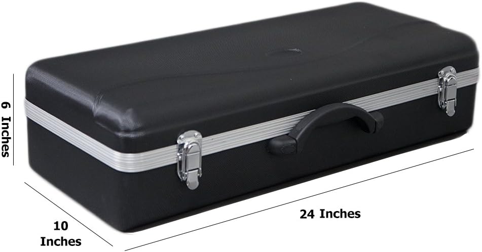 Lightweight ABS Case for Modern Standard Alto Saxophone, Black