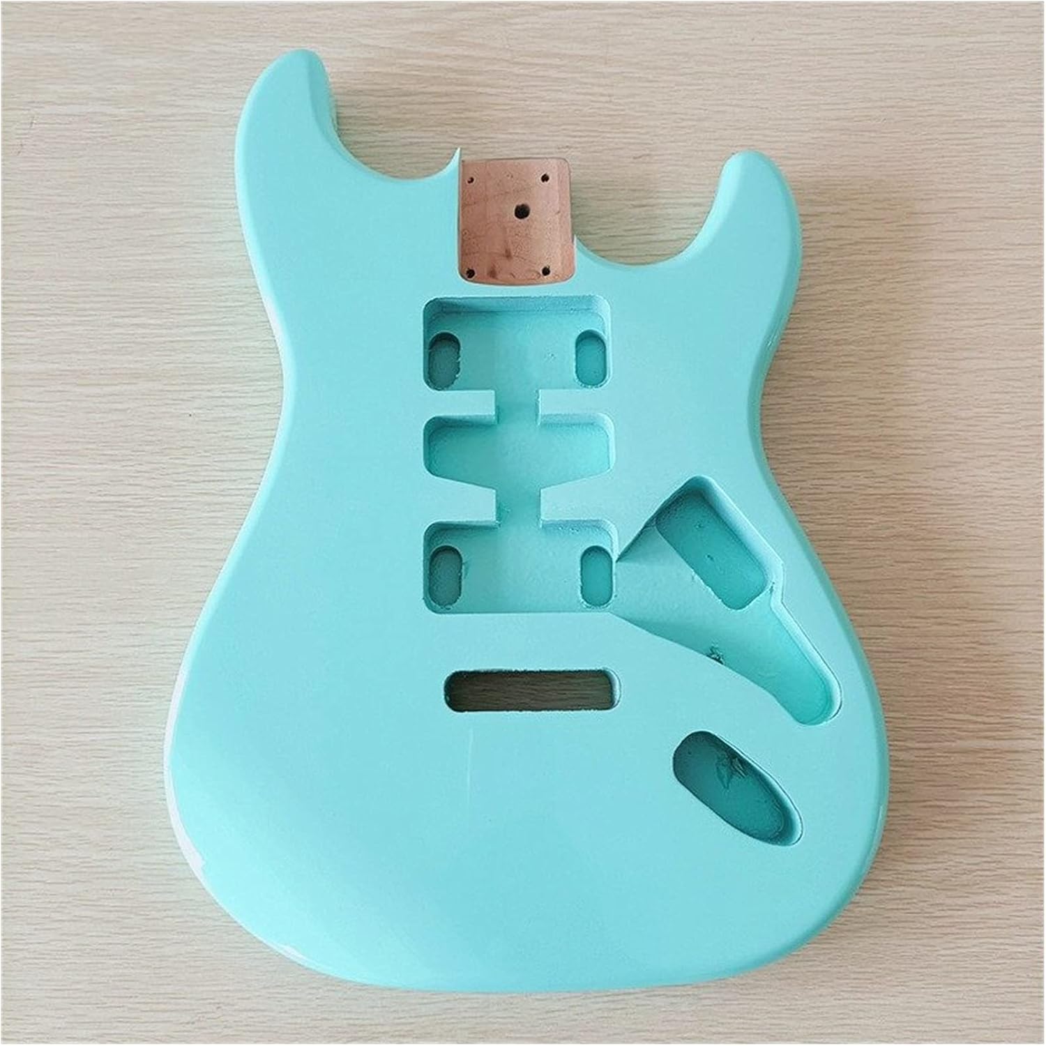 Unfinished Guitar Kit Light Green Poplar Electric Guitar Body Guitar Barrel Guitar Parts for Electric Guitar Handmade ​Guitar Body