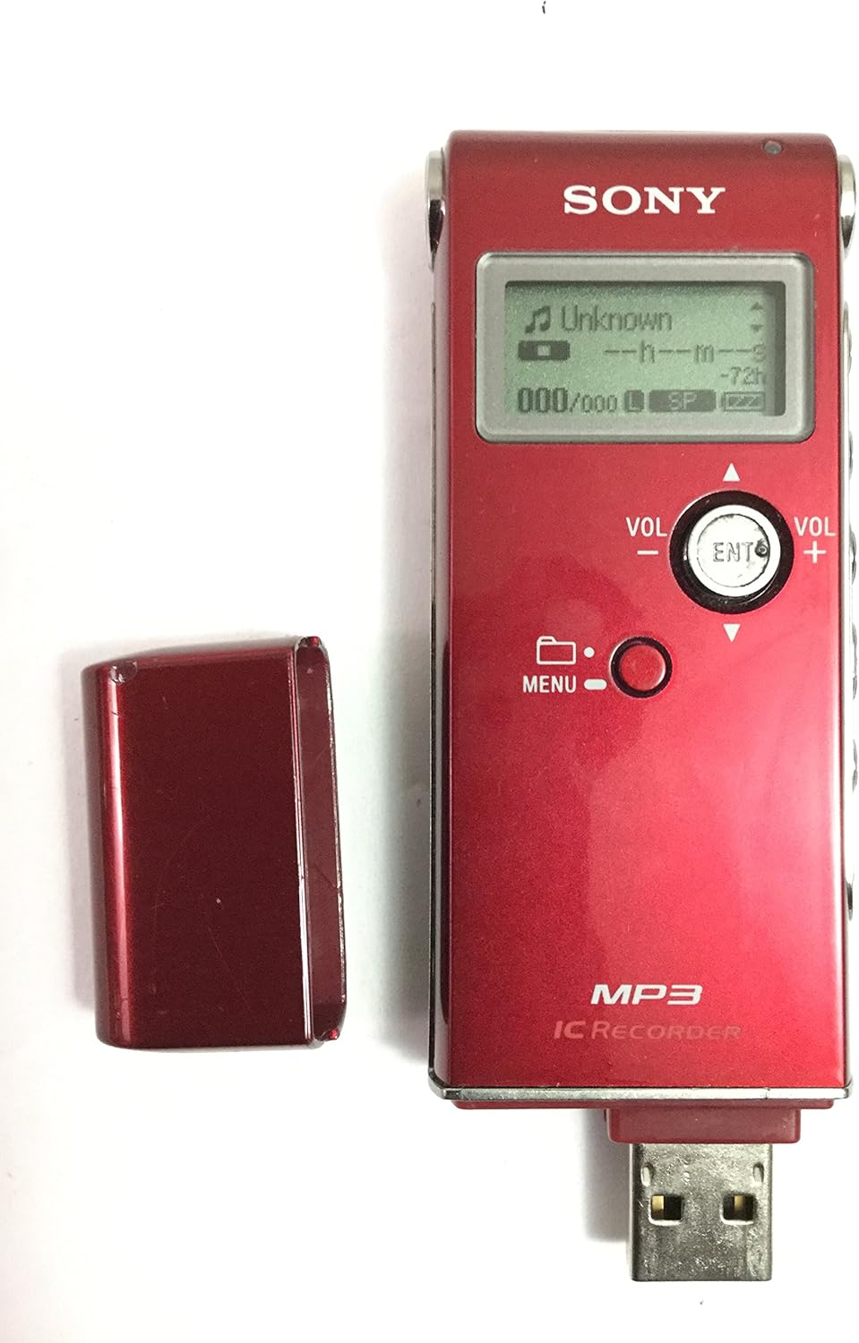 Sony ICDUX70RED Digital Voice Recorder MP3 Stereo Recording and Playback