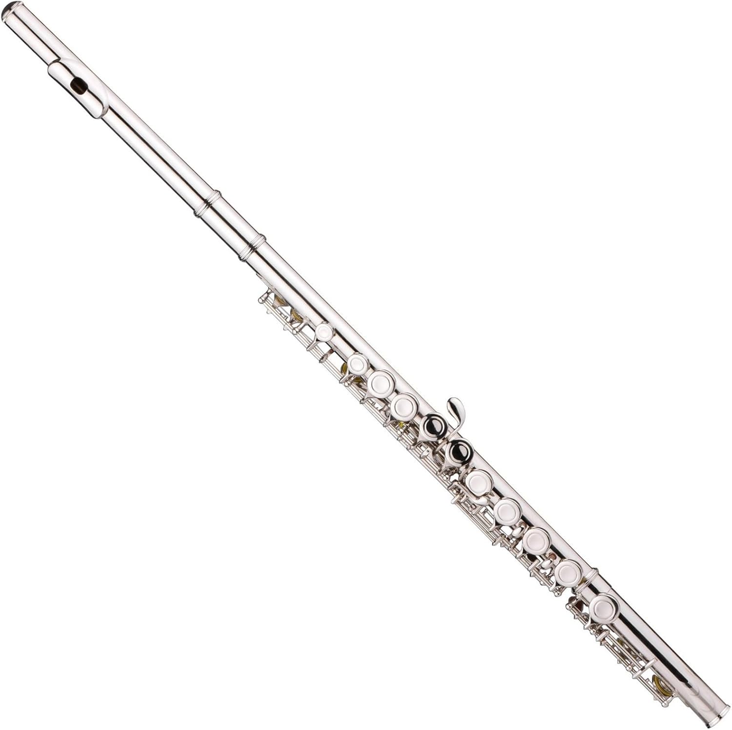 Flute Flute Nickel Plated 16 Hole C Key Cupronickel with Rod Glove Padded Bag Woodwind Instrument Flutes Musical Instruments