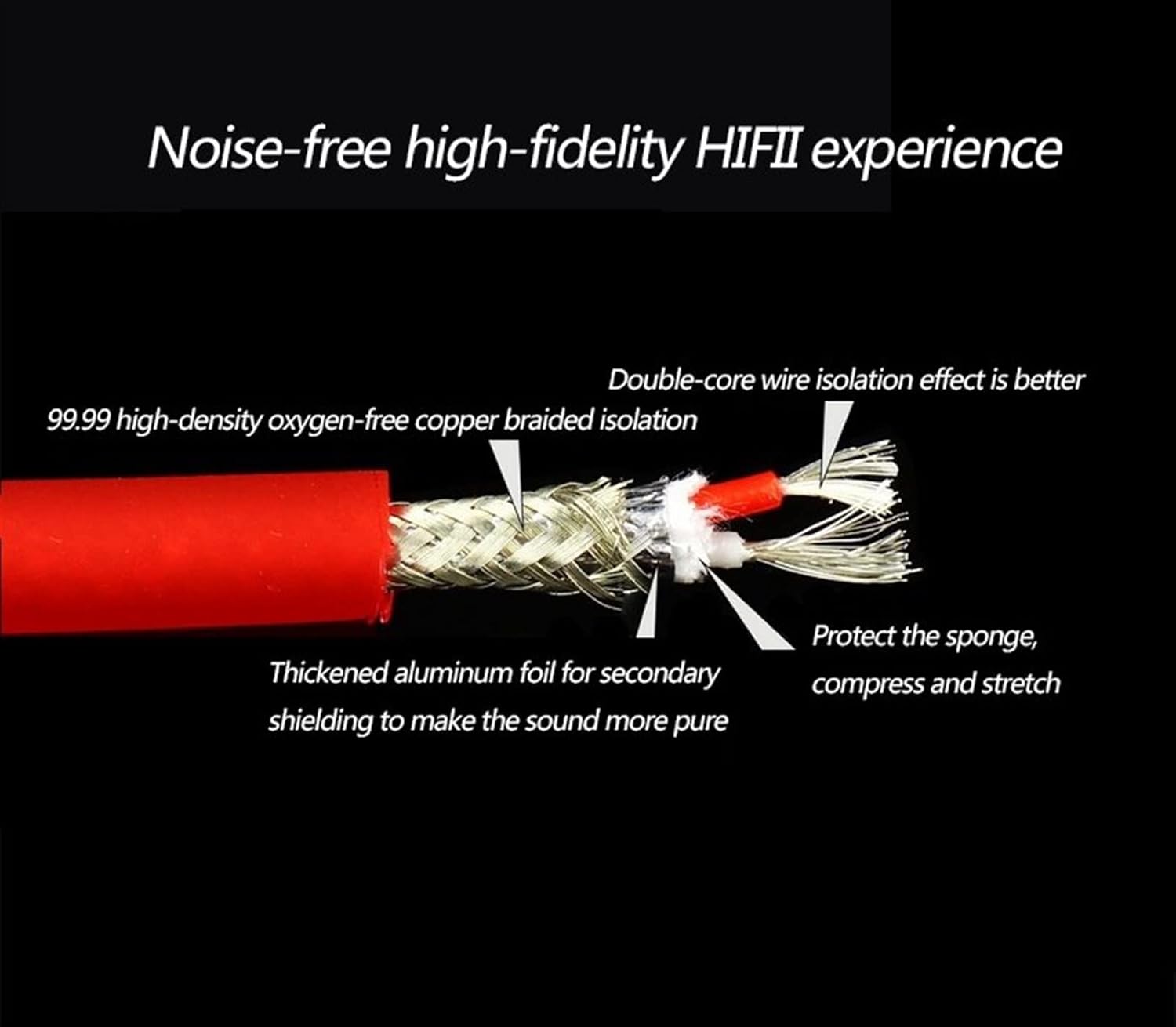 Guitar Cable Silver Plated Guitar Cable Noise Reduction Shielded Electric Guitar Electric Box Bass (Color : B, Size : 6m)