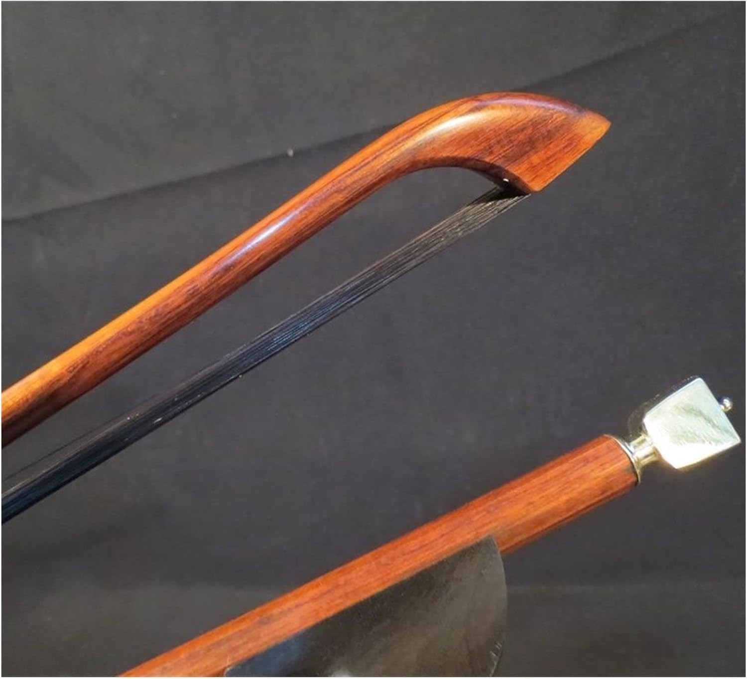 TSTS Letterwood 3/4 Bass Bow Brass Screws Black Horsehair Full Size Violin Bow