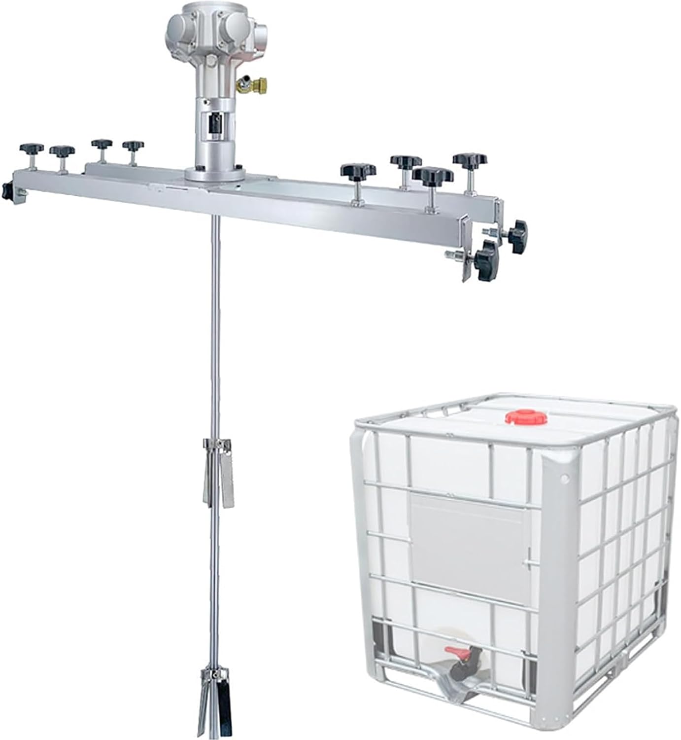 Pneumatic Agitator Clamp Mount Tank Barrel Drum Mixer, IBC Air Agitator, Paint Stirring Machine Mixing Capacity 1000L, Cement Mixer Mortar Plaster Paint Fodder Stirring Tool,H005,H003